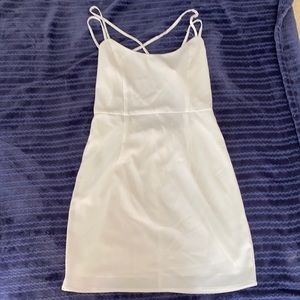 Open back mini dress.